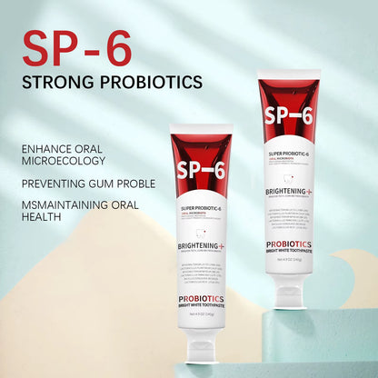 140G SP-6 Probiotic Toothpaste Whitening Tooth Remove Plaque Prevent Dental Caries Oral Hygiene Clean Fresh Breath Gum Oral Care