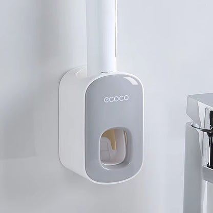 Accesorio de baño Dispensador automático de pasta de dientes con soporte para cepillos de pared
