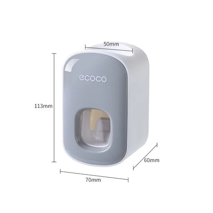 Accesorio de baño Dispensador automático de pasta de dientes con soporte para cepillos de pared